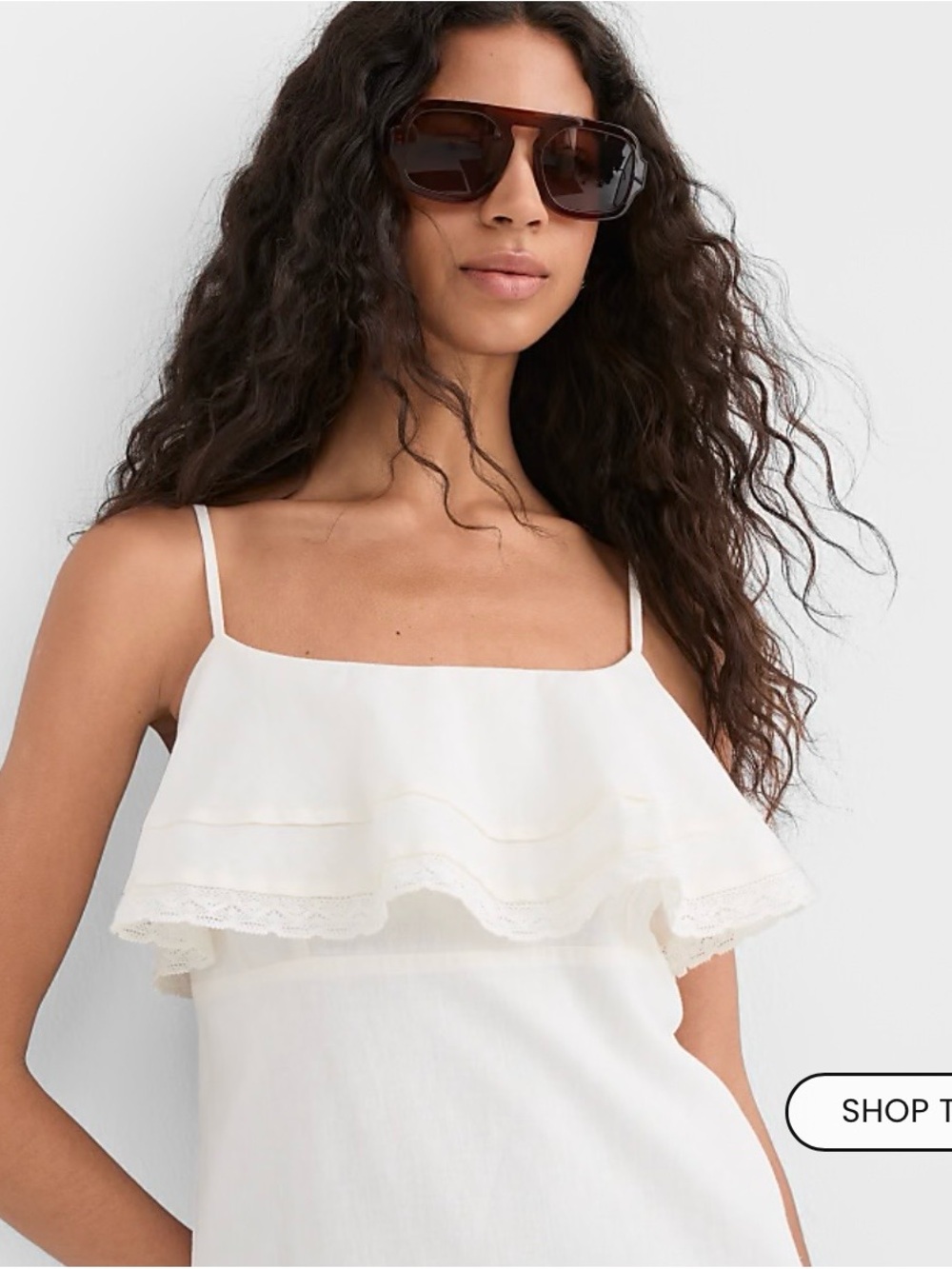 Ivory Ruffle Off-Shoulder Sundress - Picture 13 of 15